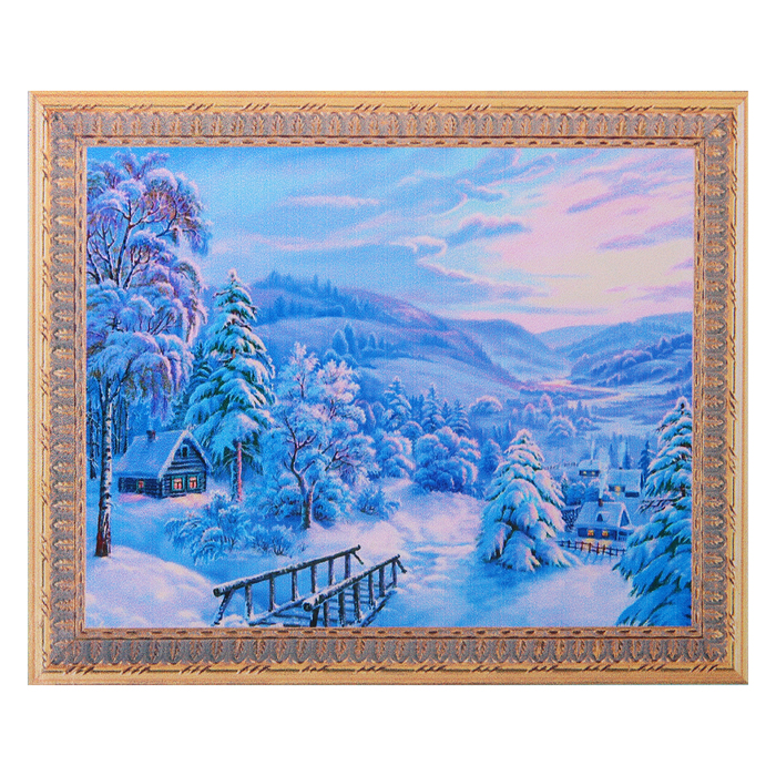 Картина стразами "Снежная сказка" 60х40 см