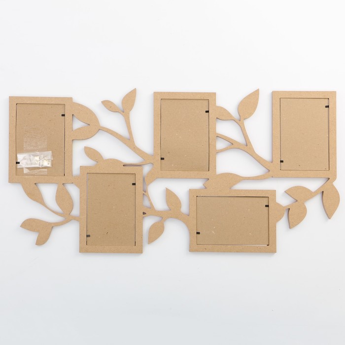 Фоторамка-коллаж "Веточки" 5 фото розовый