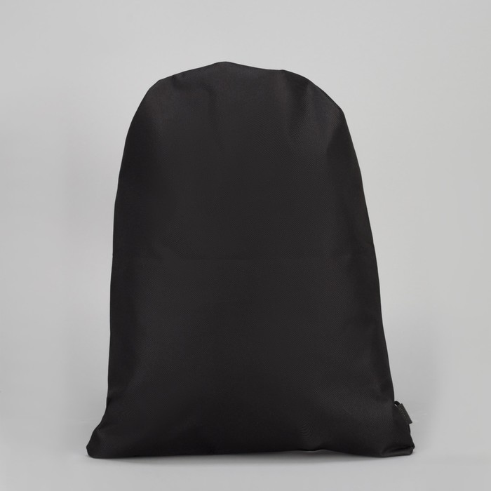 Сумка-мешок для обуви "Абстракция", наружный карман на молнии, цвет чёрный/оранжевый