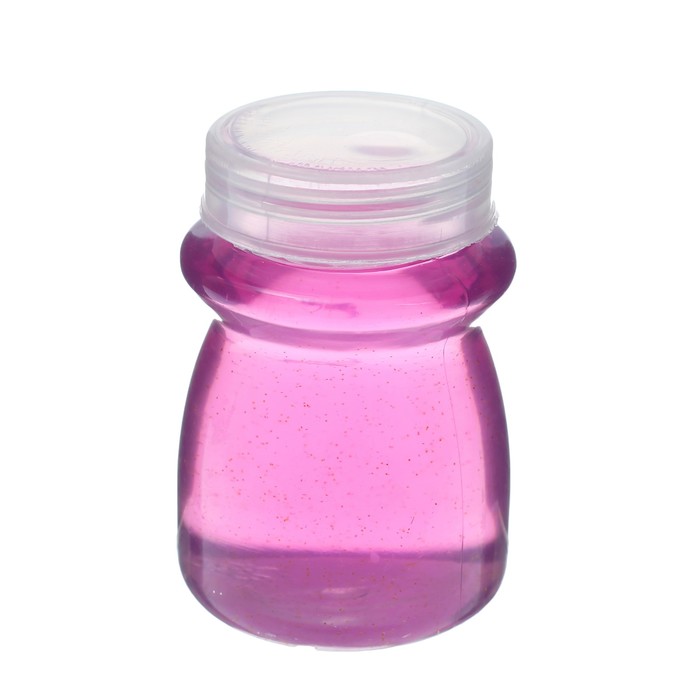 Лизун "Баночка" твердый с блестками, цвета МИКС