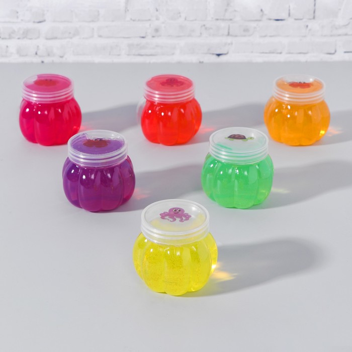 Лизун "Бутылек" твердый с блестками, цвета МИКС