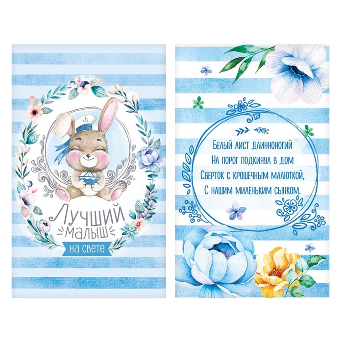 Подарочный набор "Лучший малыш на свете": фотоальбом на 10 магнитных листов, кармашек на кроватку на 2 отделения, наклейки для фотографирования и открытка