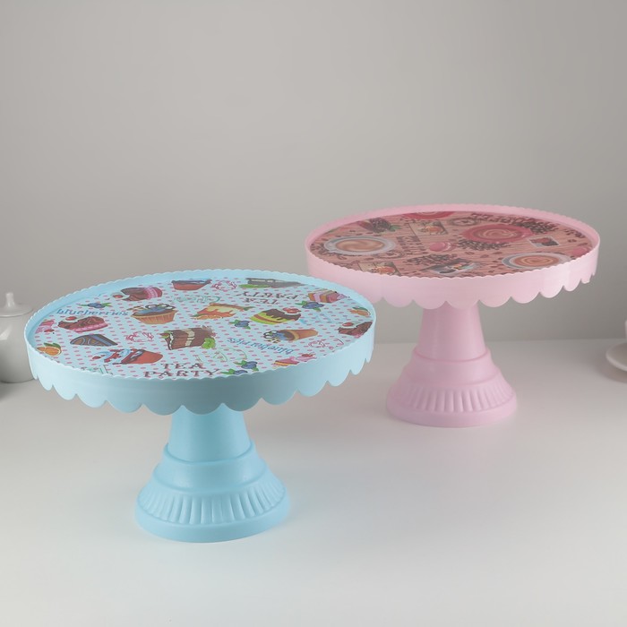Подставка для кондитерских изделий "Сладости" 32x32x14 см, цвета МИКС