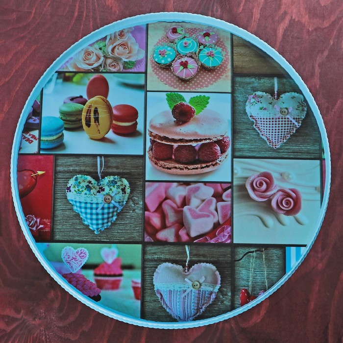 Подставка для кондитерских изделий "Сладости" 32x32x14 см, цвета МИКС