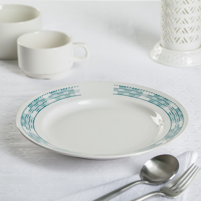 Тарелка 24 см "Шелкография", рисунок МИКС