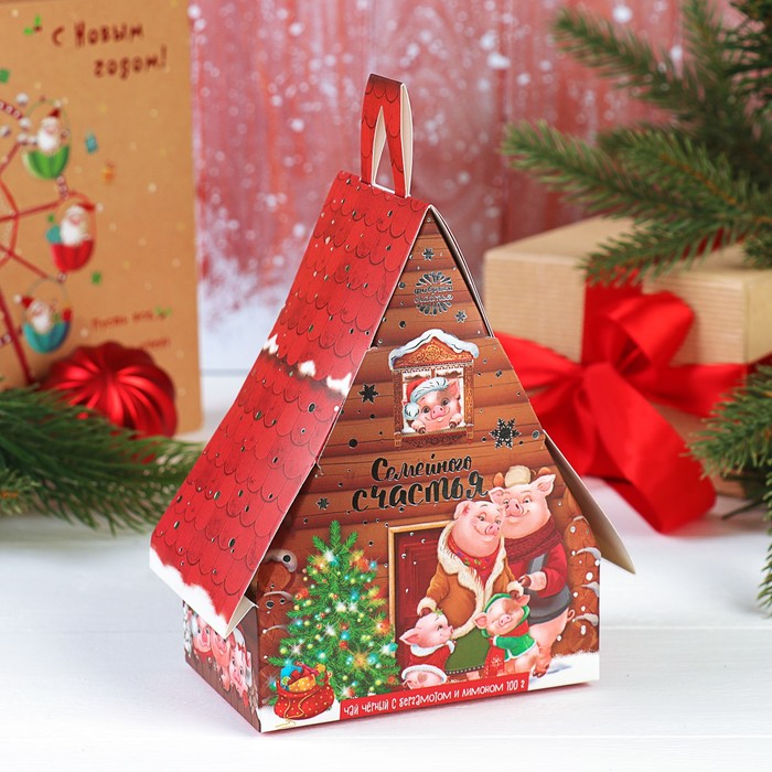 Чай бергамот и лимон в фигурной коробке "Семейного счастья", 100 г