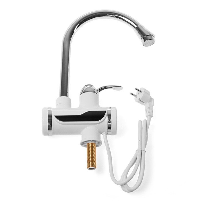 Кран-водонагреватель UNIPUMP BEF-012-02, проточный, 3000 Вт, max нагрев до 60 С, белый