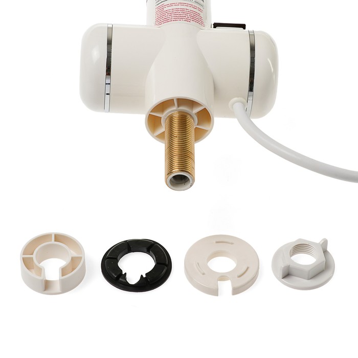 Кран-водонагреватель UNIPUMP BEF-017, проточный, 3000 Вт, max нагрев до 60 С, белый