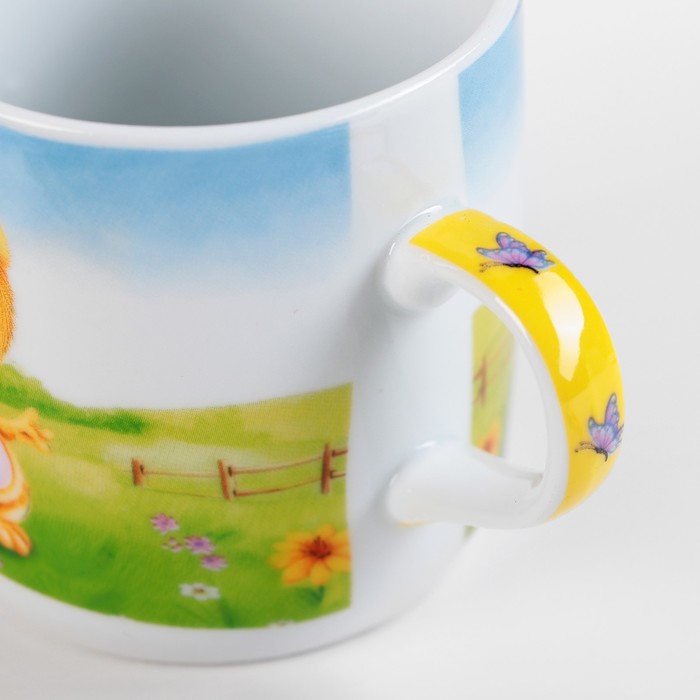 Набор детской посуды 3 предмета "Дружок" кружка 230 мл, миска 400 мл, тарелка d=18 см