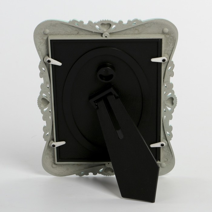 Фоторамка пластик 13х18 см "Сердечность" матовая стразы МИКС 23х17 см