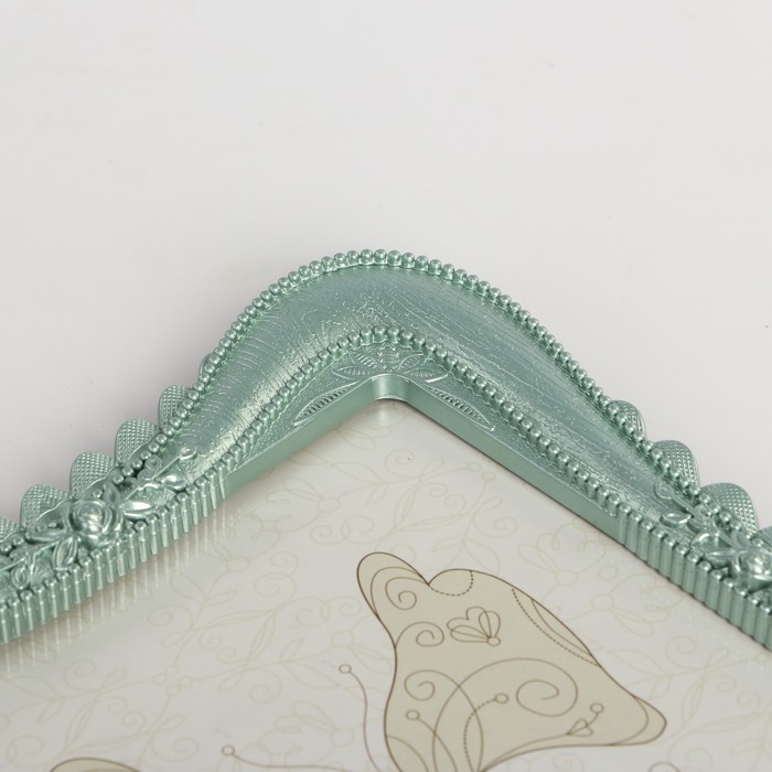 Фоторамка пластик 13х18 см "Розочки" металлик МИКС 22х17 см