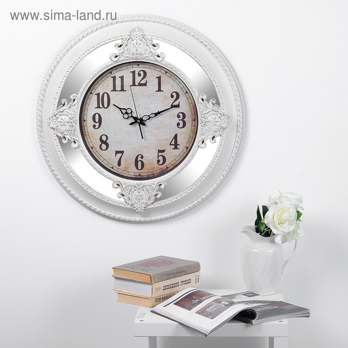 фото Часы настенные, серия: интерьер, "картуш", d=63 см