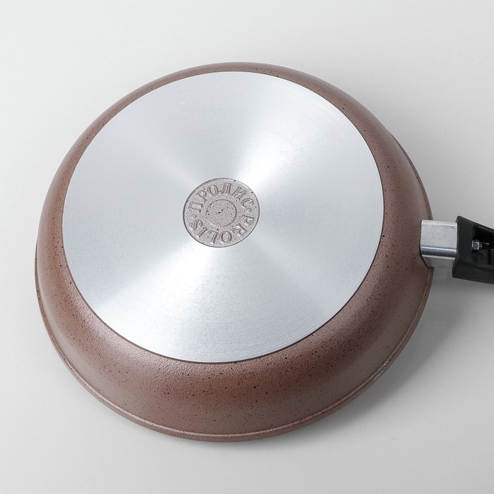 Сковорода 27 см, с антипригарным покрытием, со стеклянной крышкой "Cacao Milk"