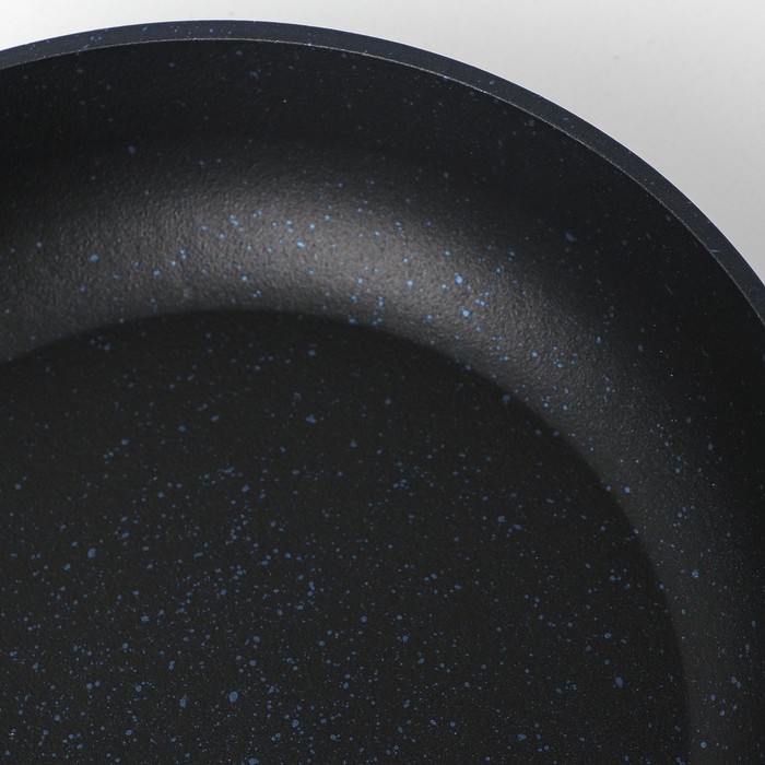 Сковорода 27 см, с антипригарным покрытием, со стеклянной крышкой "Matte Navy Blue"