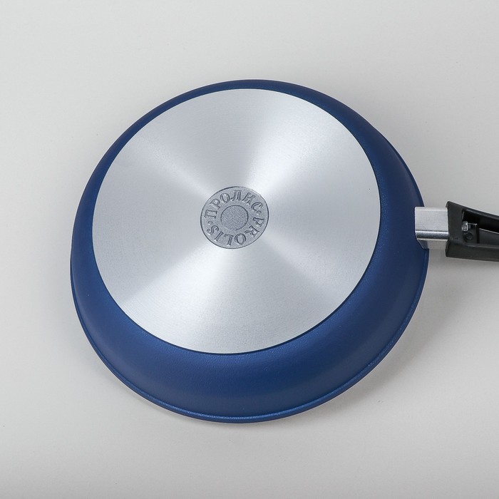 Сковорода 27 см, с антипригарным покрытием, со стеклянной крышкой "Matte Navy Blue"