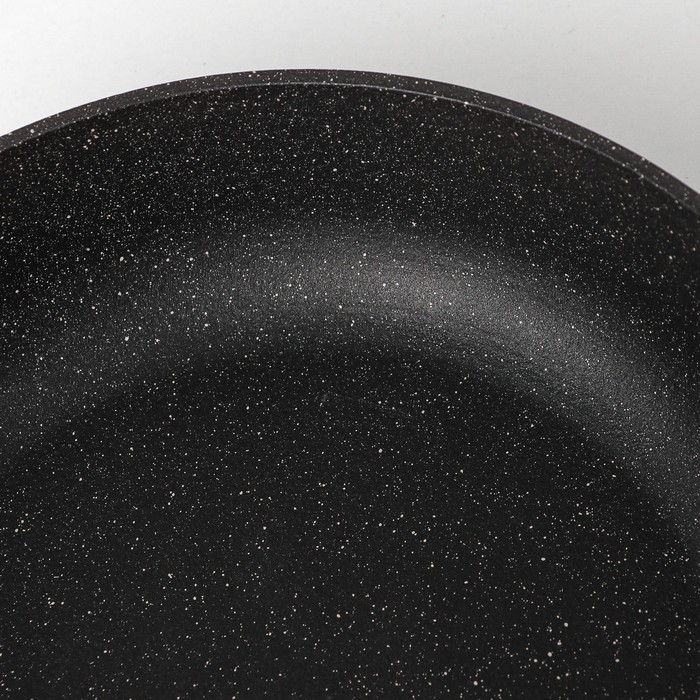 Сковорода 22 см, с антипригарным покрытием, со стеклянной крышкой "Metallic Borderaux"