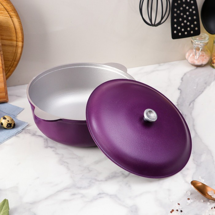 Казан 3 л с наружным декоративным покрытием "Semi-Matte Violet"