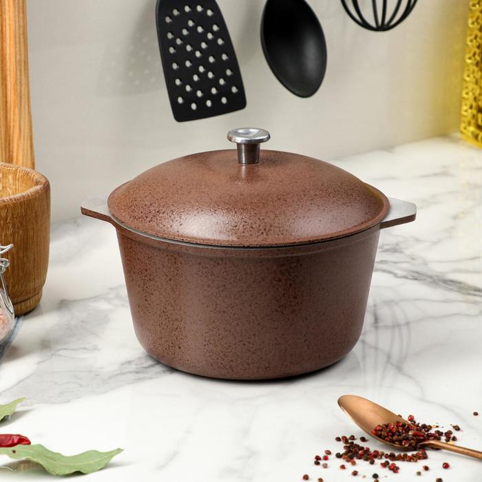 Казан 2 л с наружным декоративным покрытием "Cacao Milk"