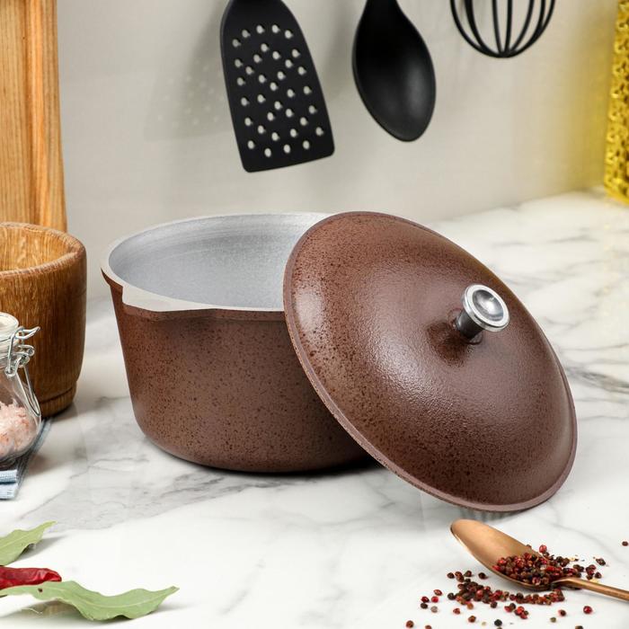 Казан 2 л с наружным декоративным покрытием "Cacao Milk"