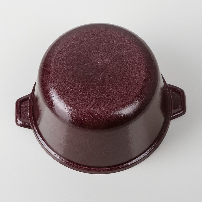 Казан 1,5 л с наружным декоративным покрытием"Metallic Borderaux"