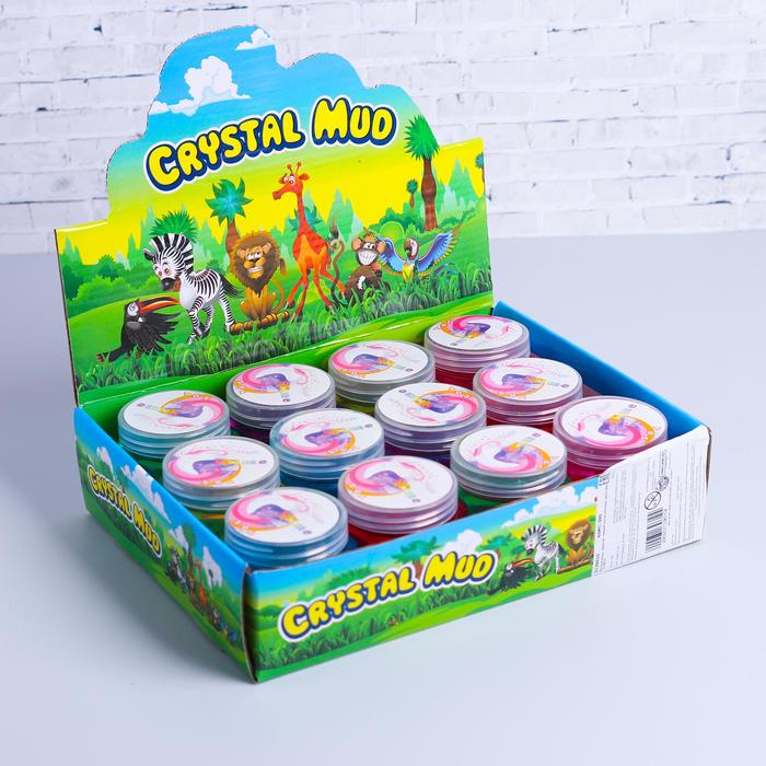 Лизун "Баночка" твердый внутри собачки, цвета МИКС