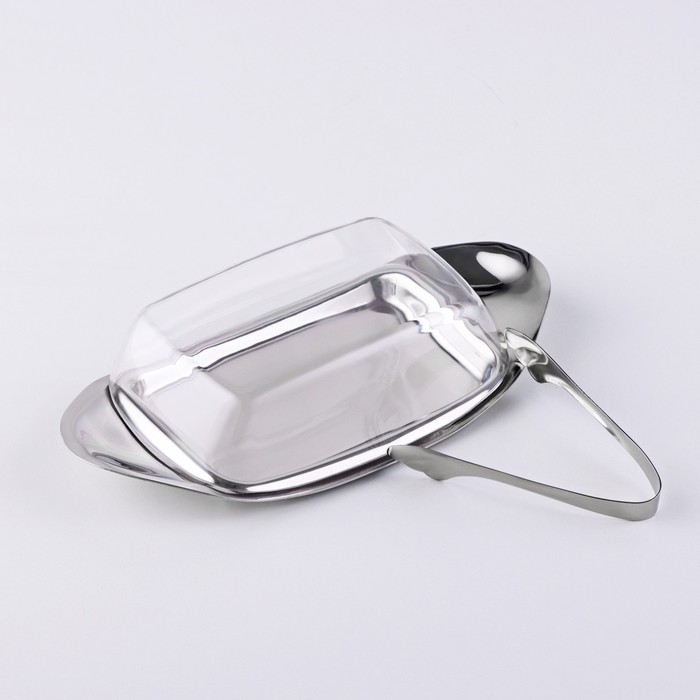 Масленка с пластиковой крышкой 12х11х5 см