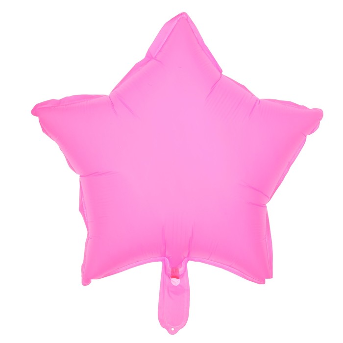 Шар полимерный 18" "Звезда неон", цвет розовый