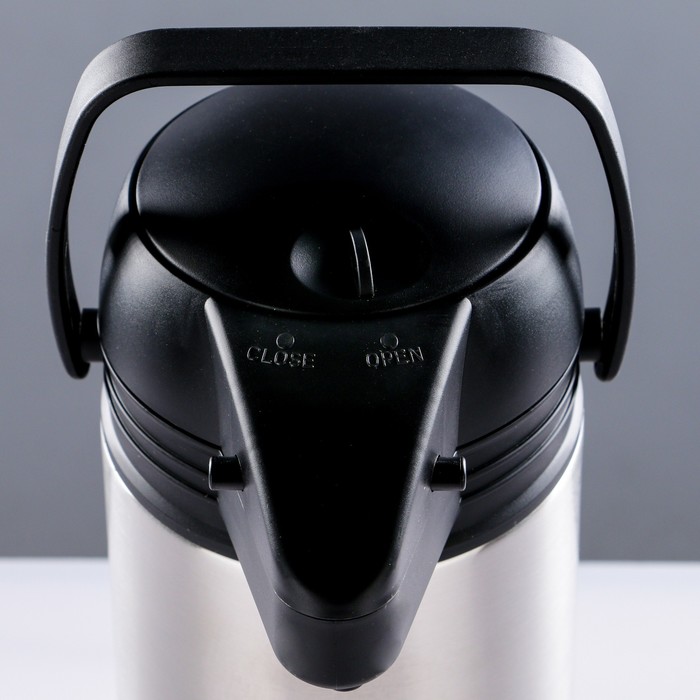 Термос 1900мл, кофейник, с ручкой и выдвижной помпой, 21*15*31см