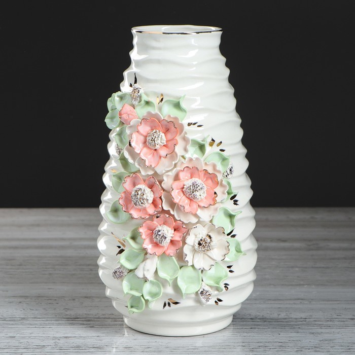 Ваза "Стильная" лепка цветная микс