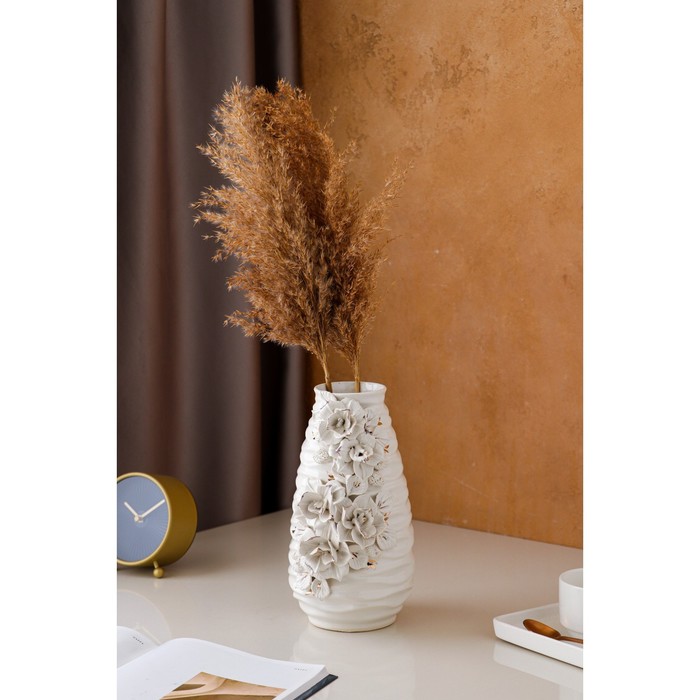 Ваза "Стильная" лепка белая