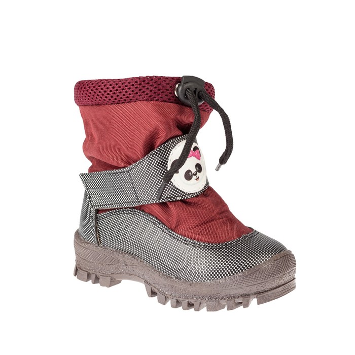 Дутики детские арт .7161 F (серебро/красный) (р. 27)