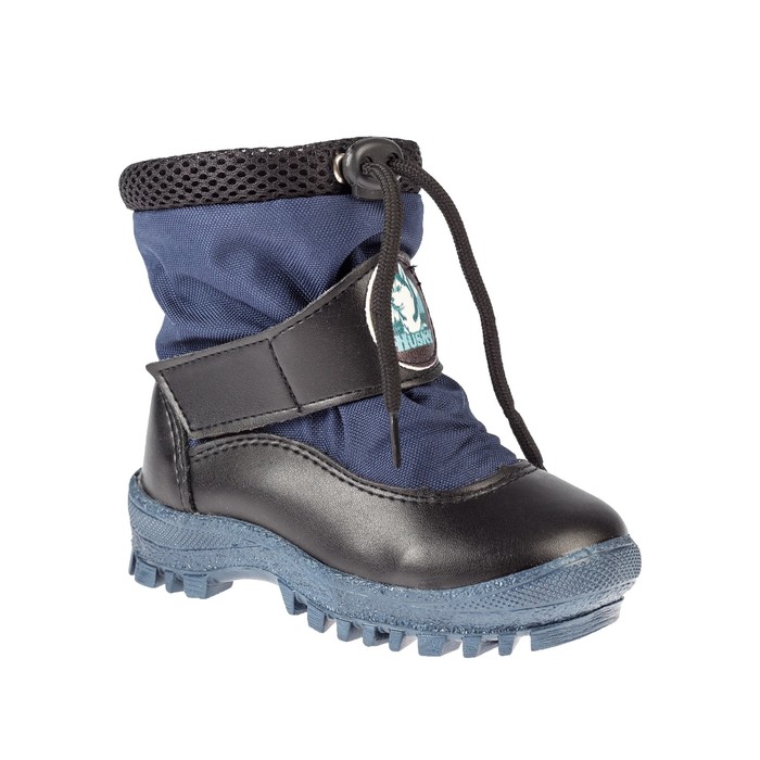 Дутики детские арт .7163 F (синий/чёрный) (р. 26)