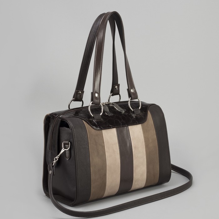 Сумка женская, отдел на молнии, наружный карман, цвет коричневый