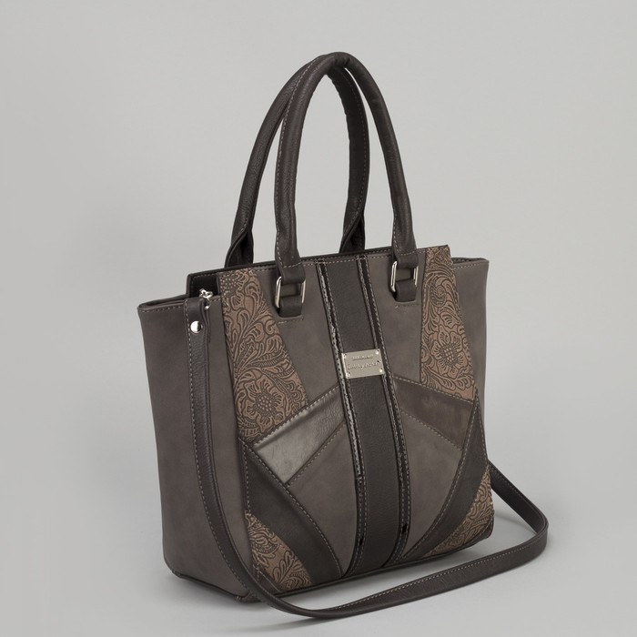 Сумка женская, отдел на молнии, наружный карман, цвет коричневый