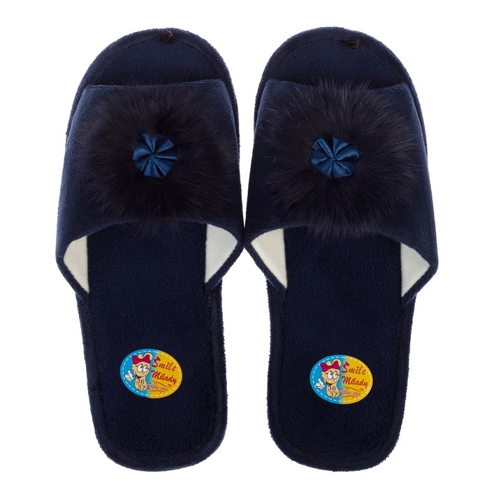 Тапочки женские (арт. А-82-007-03 отк.), цвет синий, размер 38/39