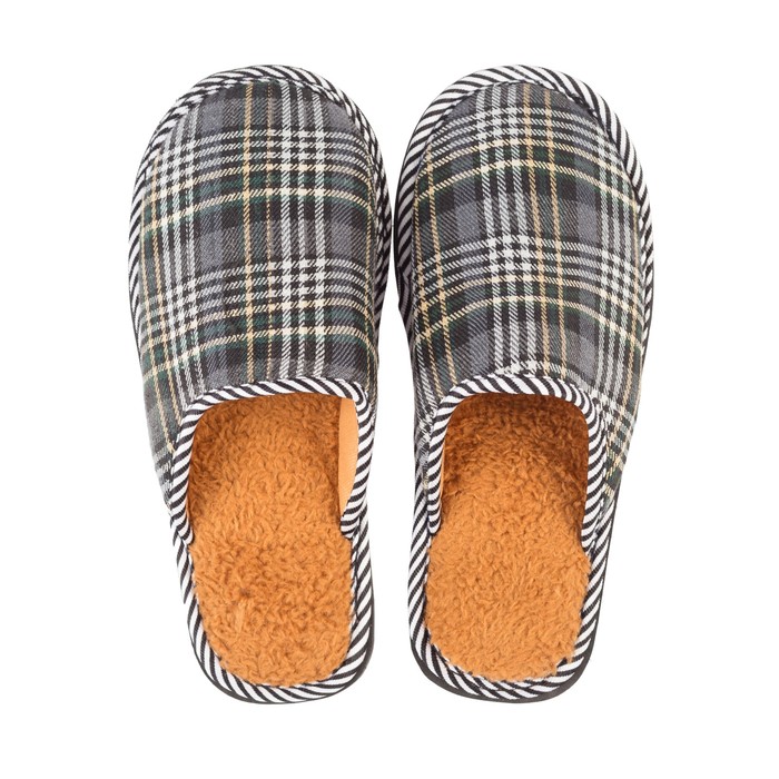 Тапочки мужские (арт. А91-201-03 зак), цвет серый, размер 44/45