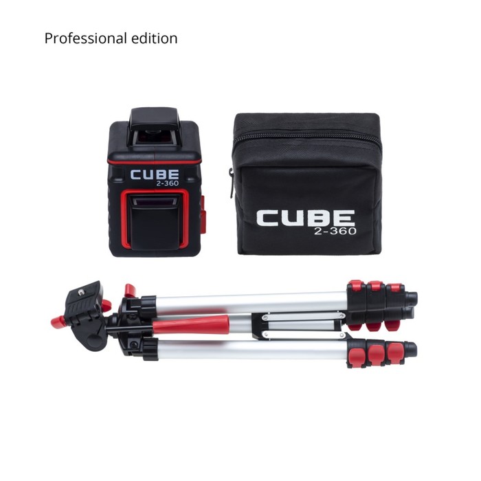 Нивелир лазерный ADA Cube 2-360 А00449 Professional Edition, 20/70м, ±3мм/10м, ±4°, 2х360°