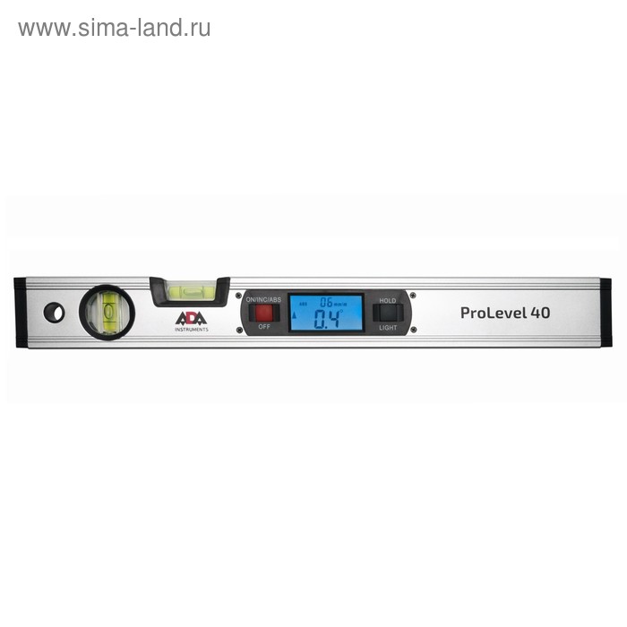 Уровень цифровой ADA ProLevel 40 А00381, 4х90°, точность наклона 0.2°, разрешение 0.1° уровень электронный ada prolevel 40 а00381