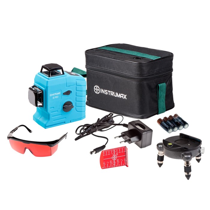 Нивелир лазерный ADA INSTRUMAX 3D RED IM0118, 10/40 м, ±3 мм/10 м, ±4°, 3х360°, 5/8", 4хАА