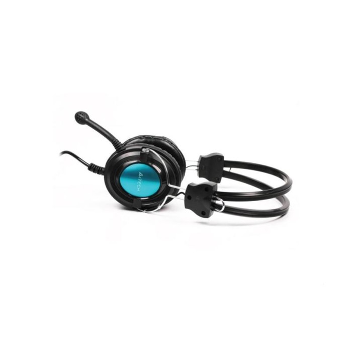 Гарнитура A4Tech HS-19 2м накладные оголовье (HS-19-3) черный/голубой