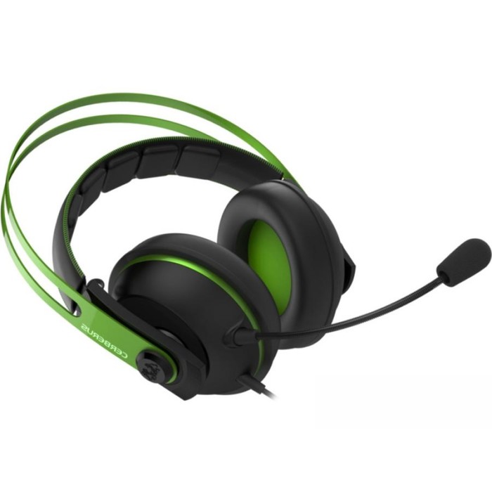 Гарнитура Asus Cerberus V2 1.2м мониторы оголовье (90YH018G-B1UA00) зеленый/черный