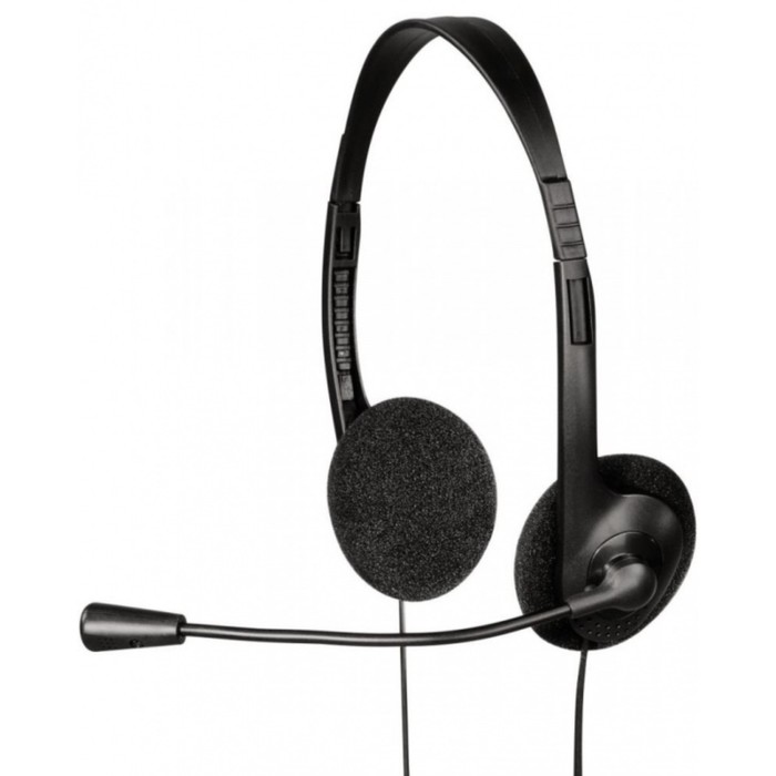 Гарнитура Hama HS-101 1.7м накладные оголовье (00053999) черный