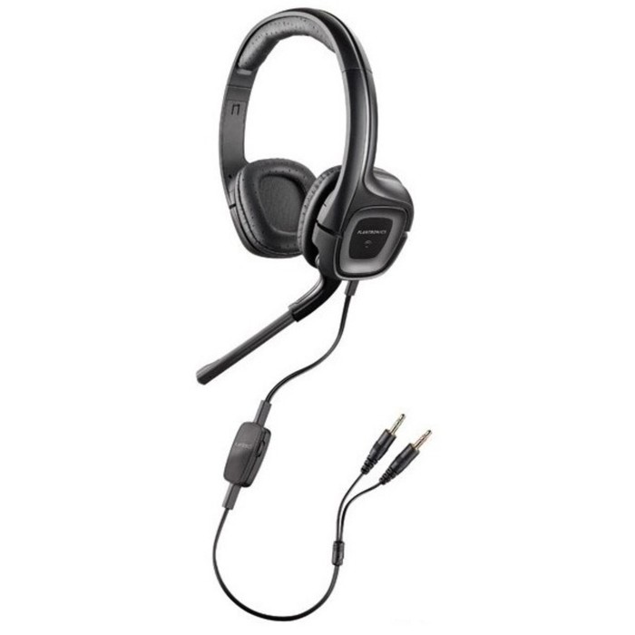 Гарнитура Plantronics A355 2м мониторы оголовье (79730-05) черный/серый