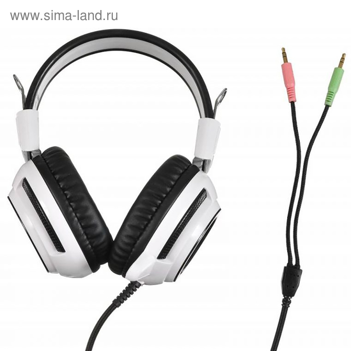 

Наушники с микрофоном Oklick HS-G300 ARMAGEDDON, 2.3м, мониторы, оголовье, цвет белый-черный
