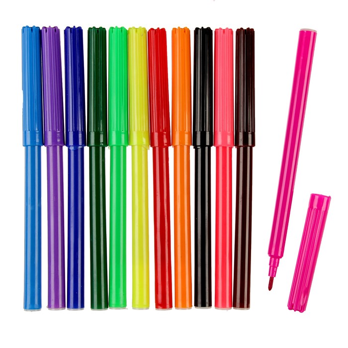 Фломастеры 12цв в картонной коробке sport car