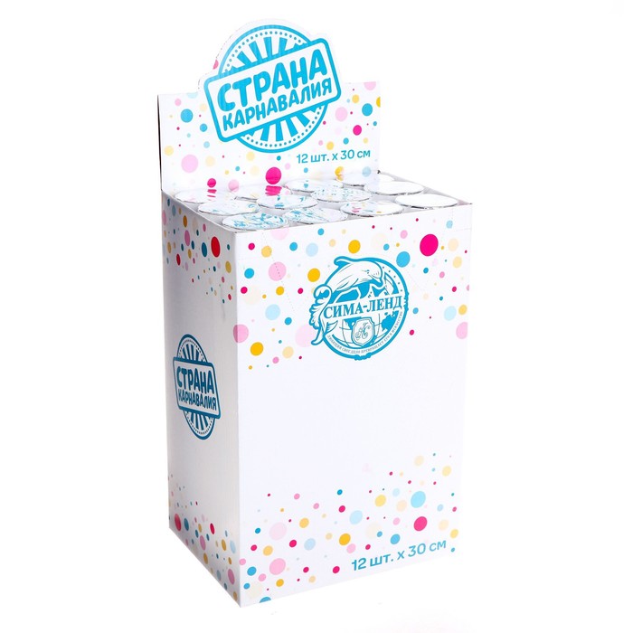 Хлопушка пневматическая "Праздничная" (фольга-серпантин) 30 см