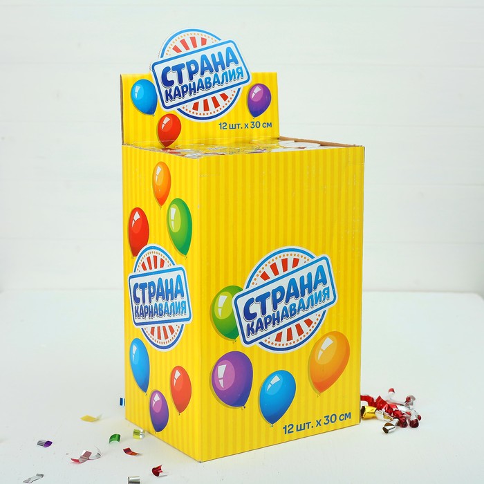 Хлопушка пневматическая "Богатства" (фольга-серпантин+ вложения) 30 см