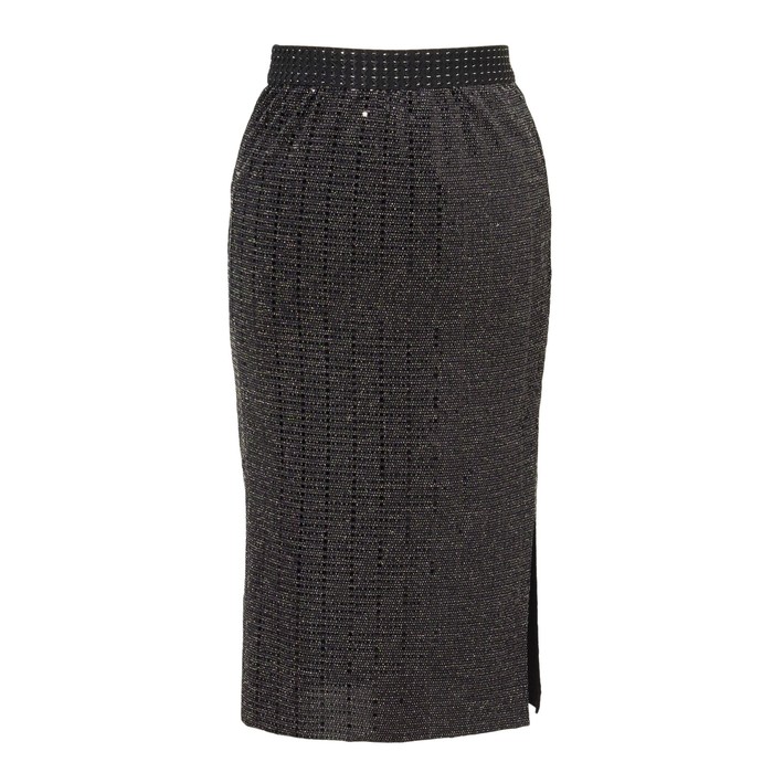 Юбка карандаш металлик р.42 цв чёрный