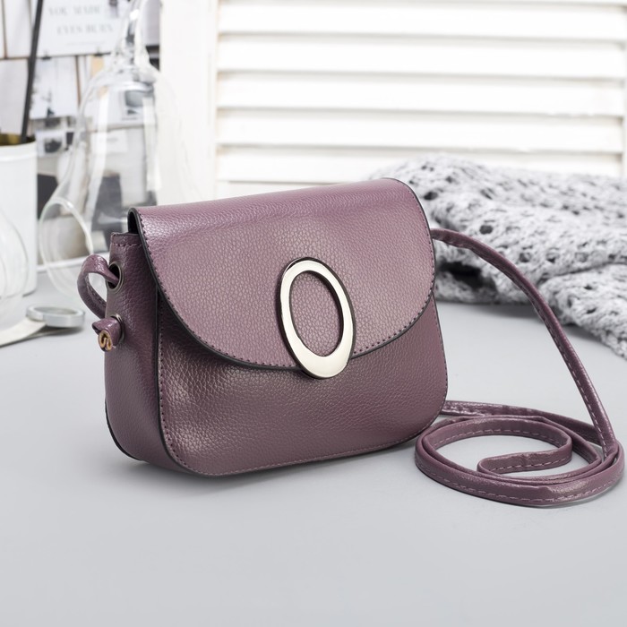 Сумка женская, отдел на молнии, длинный ремень, цвет пудровый