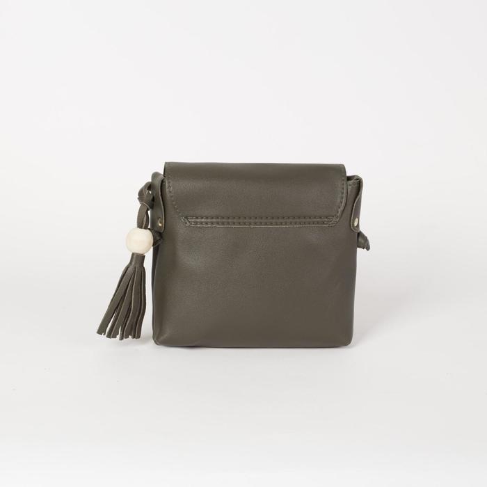 Сумка женская, отдел на молнии, длинный ремень, цвет зелёный